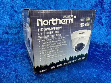 NEW! Northern HDDWMVFIRW HD Outdoor 1080P 2.8-12mm 90' IR Eyeball Camera - White
