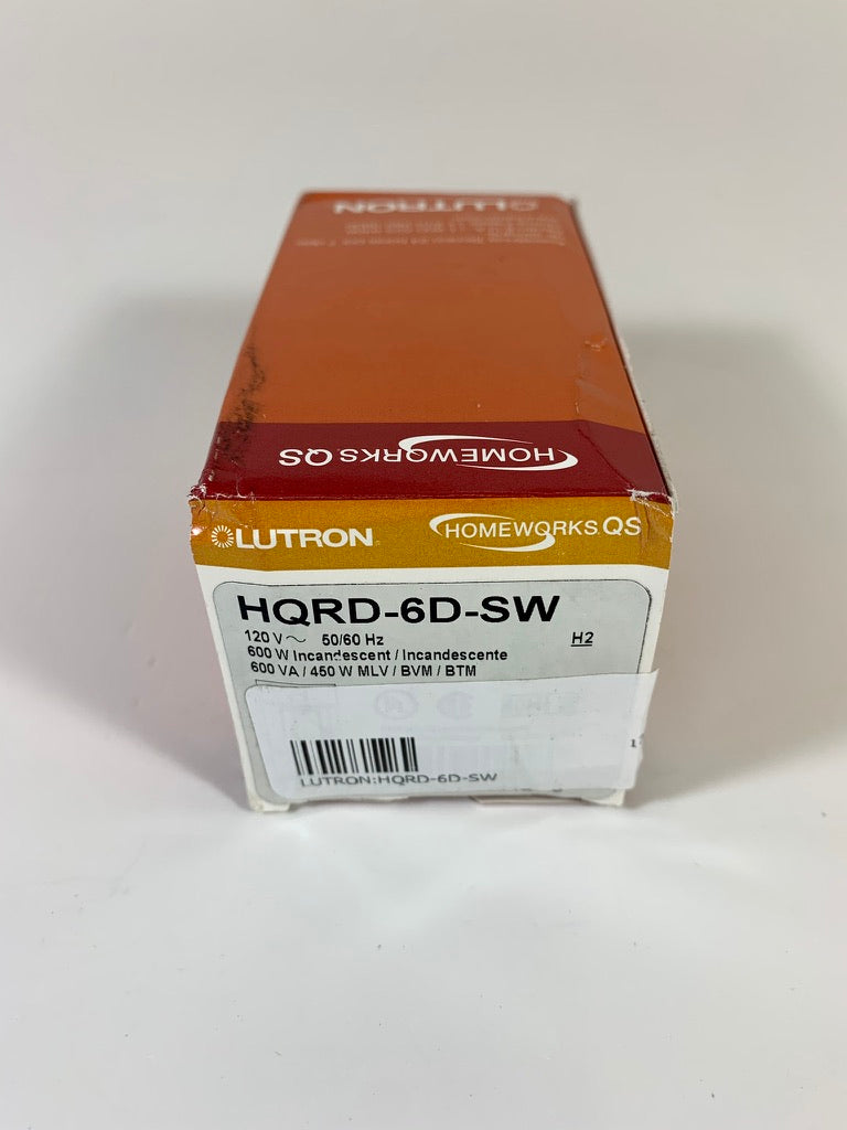 NEW! Lutron Homeworks 600 W Two-Wire Dimmer (HQRD-6D-SW White)