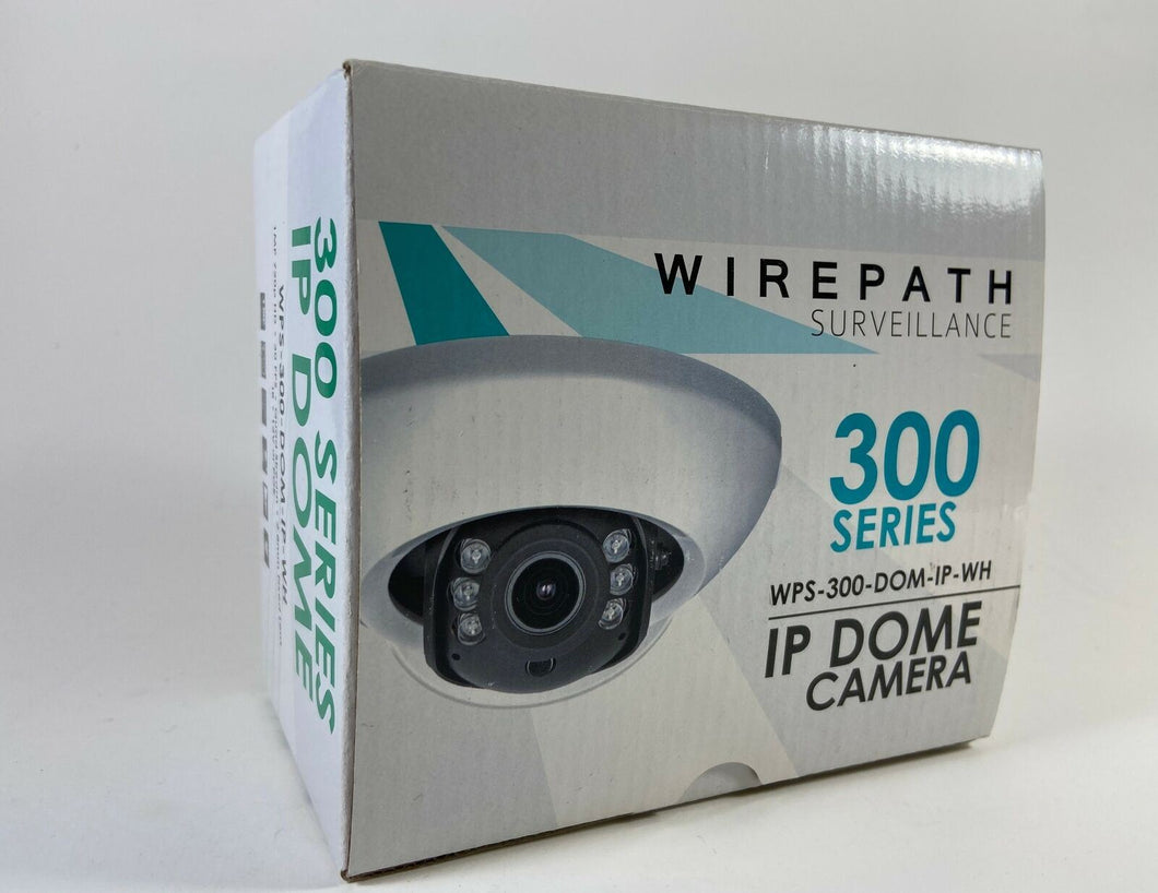 NEW! Wirepath Surveillance IP Dome Camera WPS-300-DOM-IP-WH 1MP 720P HD
