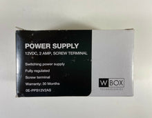 Load image into Gallery viewer, NEW! WBOX Technologies 0E-PPS12V2AS 12VDC, 2AMP, With Ground - Power Supply