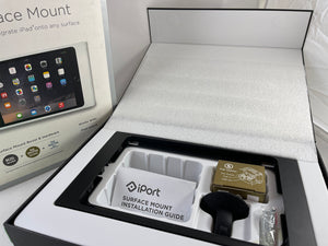 NEW! iPort iPad Mini 4, 5 Gen Surface Mount Kit PoE + Splitter - 70740 - Black
