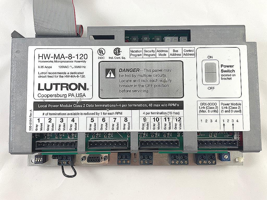 Lutron HW-MA-8-120 Homeworks Microprocessor