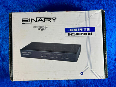 NEW! BINARY B-220-HDSPLTR-1x4 HDMI Splitter HDMI 3D
