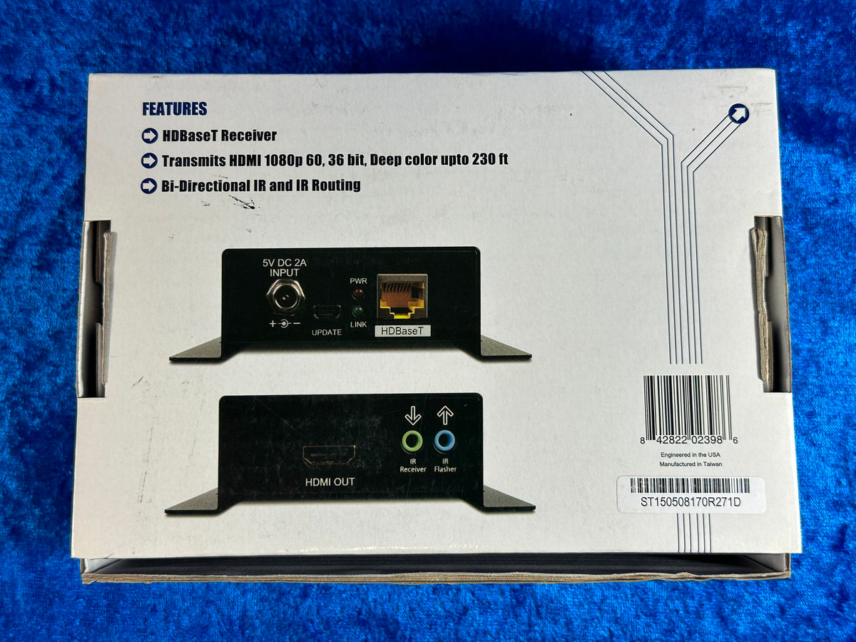 Computer Rx Label Rx 230 NEW! Binary B-500-RX-230-IR HDMI Extender Receiver With Power Supply ...