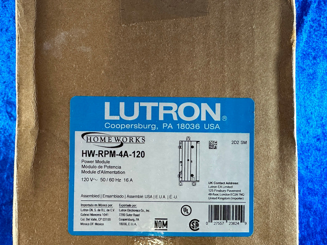 NEW! Lutron HW-RPM-4A-120 Homeworks Adaptive Phase Dimming Module