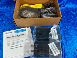 NEW! ActionTec Bonded MoCA 2.0 Network Adapter Coax Adapter Twin Pk Screenbeam
