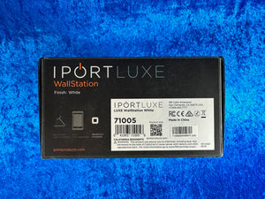 NEW! LaunchPort 71005 IPortLuxe WallStation White Sleek Design
