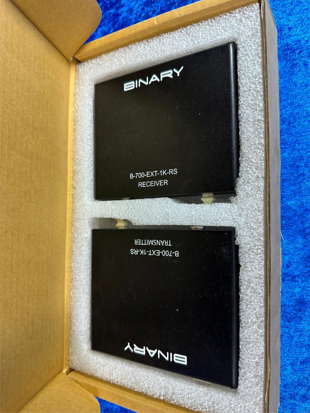 NEW! Binary B-700-EXT-1K-RS Ultra Long Range RS-232 and IR Extender Fiber 1000ft