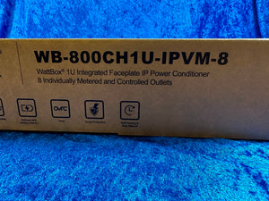 NEW! WattBox WB-800CH1U-IPVM-8 1U Integrated Faceplate IP Power Conditioner