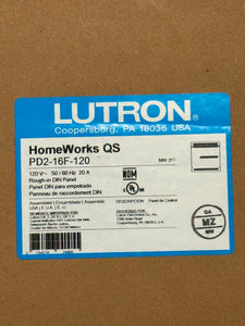 NEW! Lutron PD2-16F-120 2-Module DIN Satellite Panel for HomeWorks QS