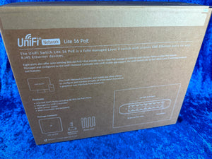 NEW! Ubiquiti UniFi Switch USW-Lite-16-PoE Gigabit Switch 8 PoE+ 802.3at Ports