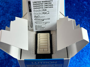 NEW! Lutron HQWD-W6BRL-BI 6-Button seeTouch Designer Keypad Lighting Control
