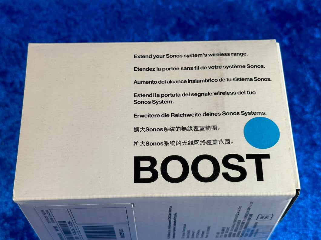 NEW! Sonos Boost BOOSTUS1 White WiFi Extender for Wireless Speakers
