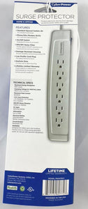 NEW! CyberPower P604TRC1 4 ft. 6-Outlet RJ11 Surge Protector with Phone Line DSL