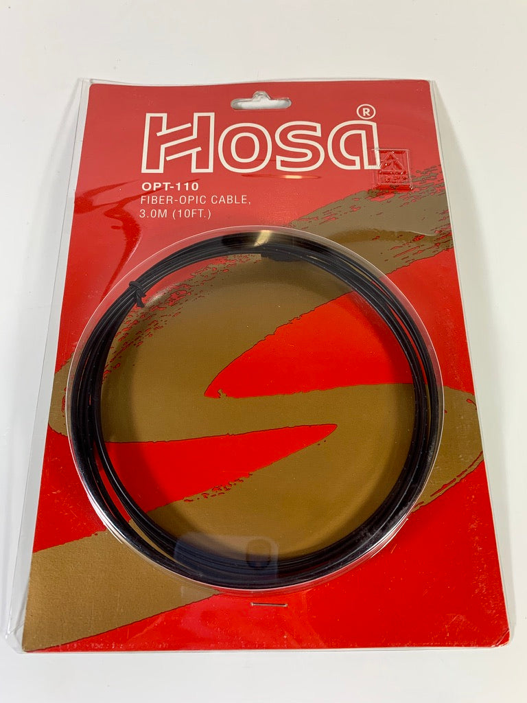 NEW! Hosa Optical Cable w/Toslink Plugs 10 ft (OPT-110)