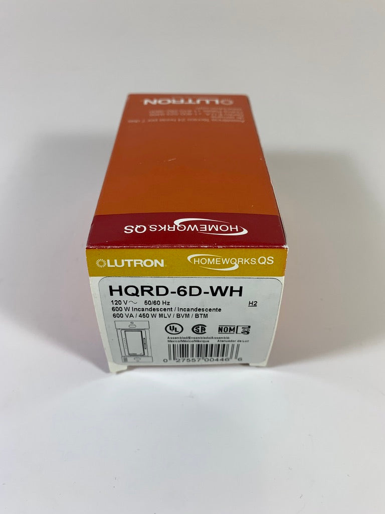 NEW! Lutron Homeworks 600 W Two-Wire Dimmer (HQRD-6D-WH White)