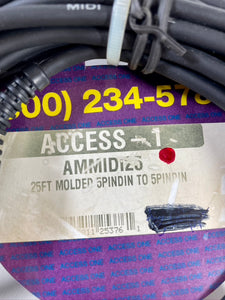 NEW! Access One 25 Ft MIDI Cable - (AMMID125 - Lot of 5)