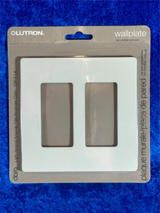 NEW! Lutron CW-2-LA Claro Designer Wallplate Gloss CW-2-LA Light Almond