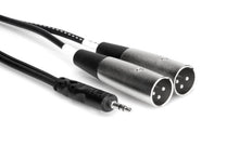 Load image into Gallery viewer, NEW! Hosa 9.9&#39; (3m) 1/8&quot; TRS to Dual XLR Male Stereo Breakout Cable CYX-403M