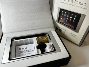NEW! iPort iPad Mini 4, 5 Gen Surface Mount Kit PoE + Splitter - 70741 - Silver