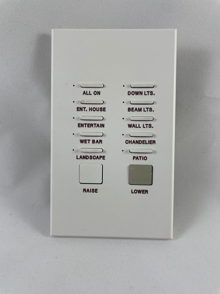 MINT! Lutron Homeworks HWV-KP10 10 Button Lighting Keypad – Custom ...