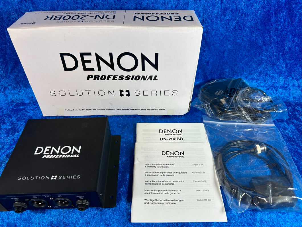 NEW! Denon DN-200BR	Professional Compact Stereo Bluetooth Audio Receiver