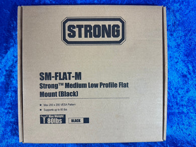 NEW! Strong SM-FLAT-M Low Profile Flat Mount Steel Construction Black Secure