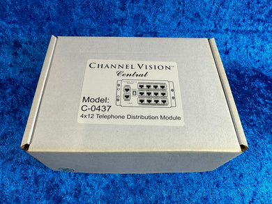 New! Channel Vision C-0437 4×12 Telephone Structured Wiring Distribution Module