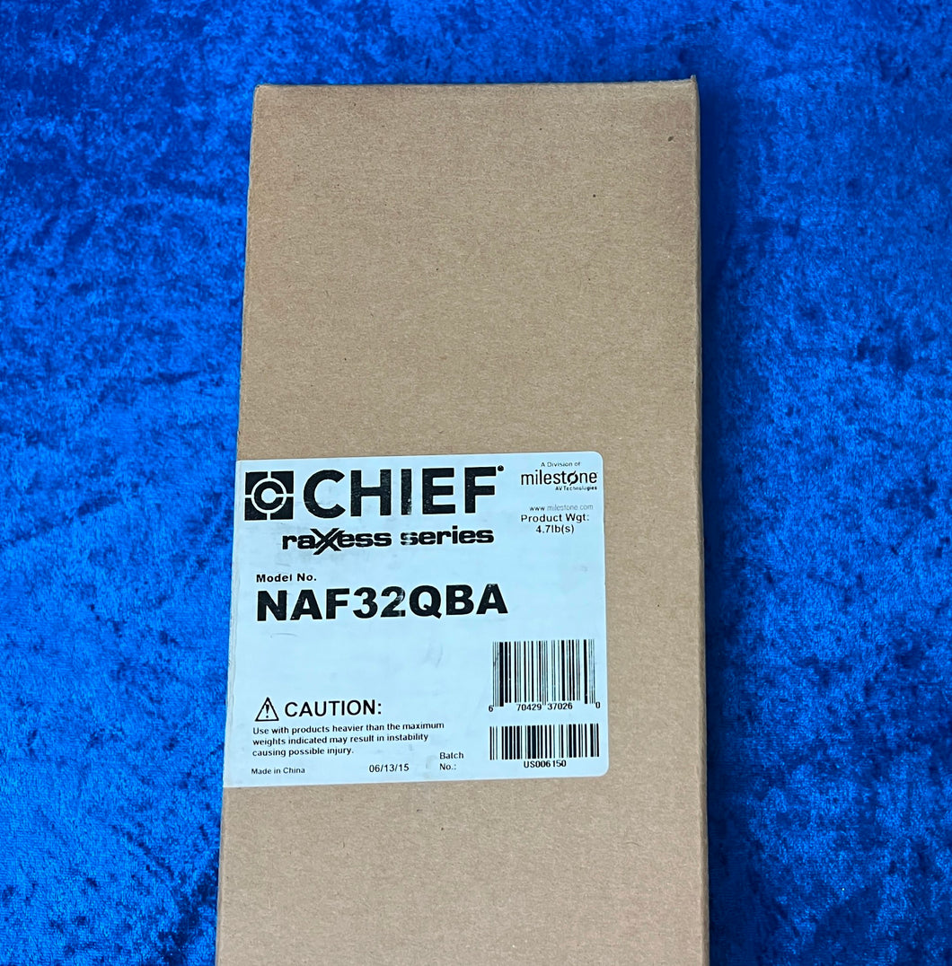 New! Chief NAF32QBA 3U - 2 Fans - Rack Accessory Fan Panel Brushed Black