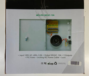 NEW! WirePath WPS-PS9-24VAC-12A Surveillance 9 Output Power Supply