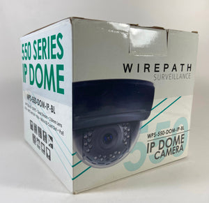 NEW! WirePath Surveillance WPS-550-DOM-IP-BL 720p Outdoor IP Camera Black