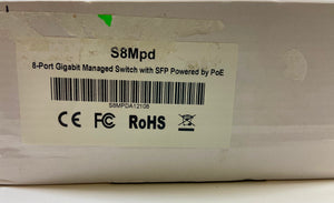 NEW! Pakedge S8MPD 8-port Gigabit Managed Ethernet Switch W/ SFP Powered by PoE