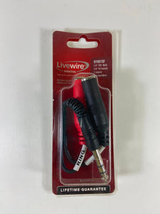 NEW! Livewire Essential Y-Adapter 1/4" TRS to 1/4" TS Female Black 6 in