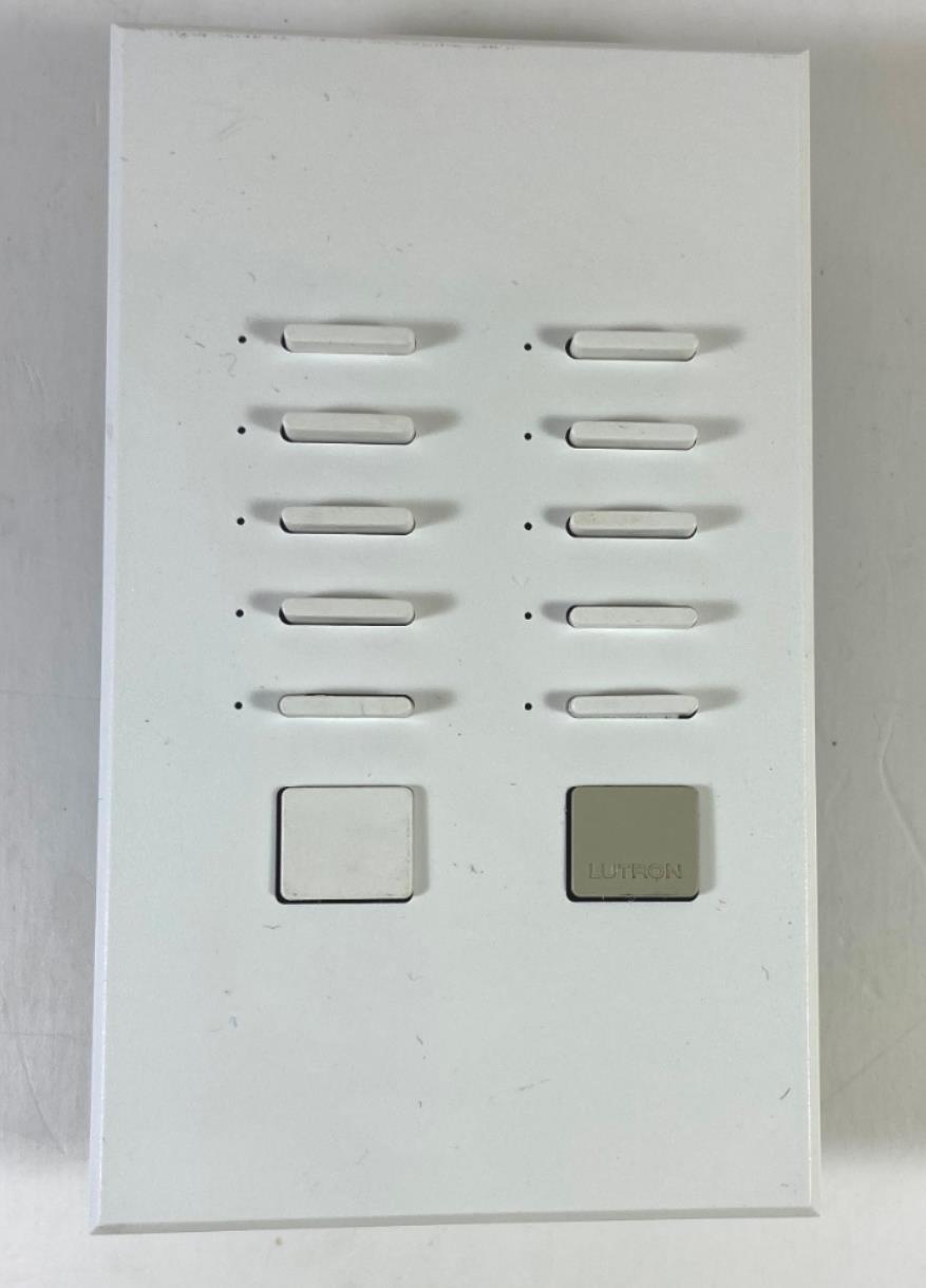 Lutron Homeworks HWV-KP10 10 Button Lighting Keypad w/Blank Coverplate